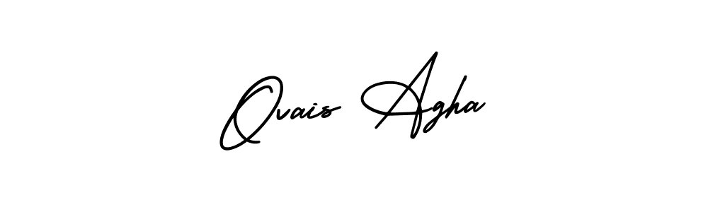 Create a beautiful signature design for name Ovais Agha. With this signature (AmerikaSignatureDemo-Regular) fonts, you can make a handwritten signature for free. Ovais Agha signature style 3 images and pictures png