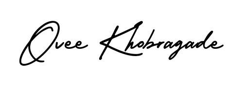 The AmerikaSignatureDemo-Regular typeface gives name Ovee Khobragade a refined look. Suitable for certificates, diplomas, and official verification. Ovee Khobragade signature style 3 images and pictures png