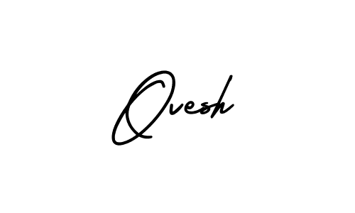 Design your own signature with our free online signature maker. With this signature software, you can create a handwritten (AmerikaSignatureDemo-Regular) signature for name Ovesh. Ovesh signature style 3 images and pictures png