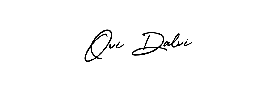 Design your own signature with our free online signature maker. With this signature software, you can create a handwritten (AmerikaSignatureDemo-Regular) signature for name Ovi Dalvi. Ovi Dalvi signature style 3 images and pictures png