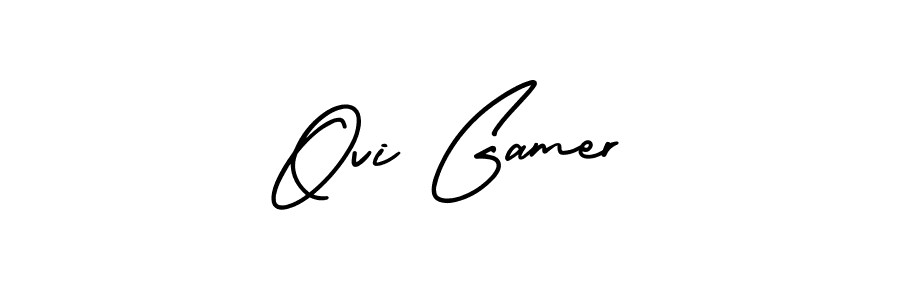Also You can easily find your signature by using the search form. We will create Ovi Gamer name handwritten signature images for you free of cost using AmerikaSignatureDemo-Regular sign style. Ovi Gamer signature style 3 images and pictures png