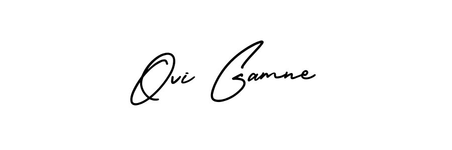 Also You can easily find your signature by using the search form. We will create Ovi Gamne name handwritten signature images for you free of cost using AmerikaSignatureDemo-Regular sign style. Ovi Gamne signature style 3 images and pictures png