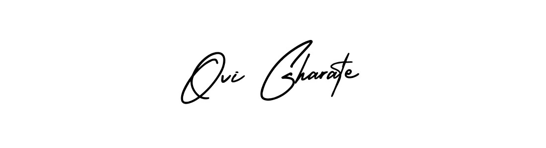Design your own signature with our free online signature maker. With this signature software, you can create a handwritten (AmerikaSignatureDemo-Regular) signature for name Ovi Gharate. Ovi Gharate signature style 3 images and pictures png