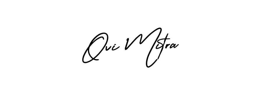 Design your own signature with our free online signature maker. With this signature software, you can create a handwritten (AmerikaSignatureDemo-Regular) signature for name Ovi Mitra. Ovi Mitra signature style 3 images and pictures png