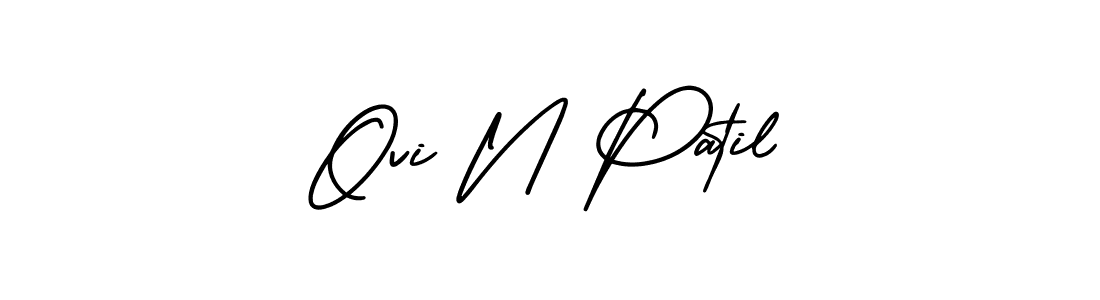 How to make Ovi N Patil signature? AmerikaSignatureDemo-Regular is a professional autograph style. Create handwritten signature for Ovi N Patil name. Ovi N Patil signature style 3 images and pictures png