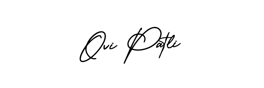 if you are searching for the best signature style for your name Ovi Patli. so please give up your signature search. here we have designed multiple signature styles  using AmerikaSignatureDemo-Regular. Ovi Patli signature style 3 images and pictures png