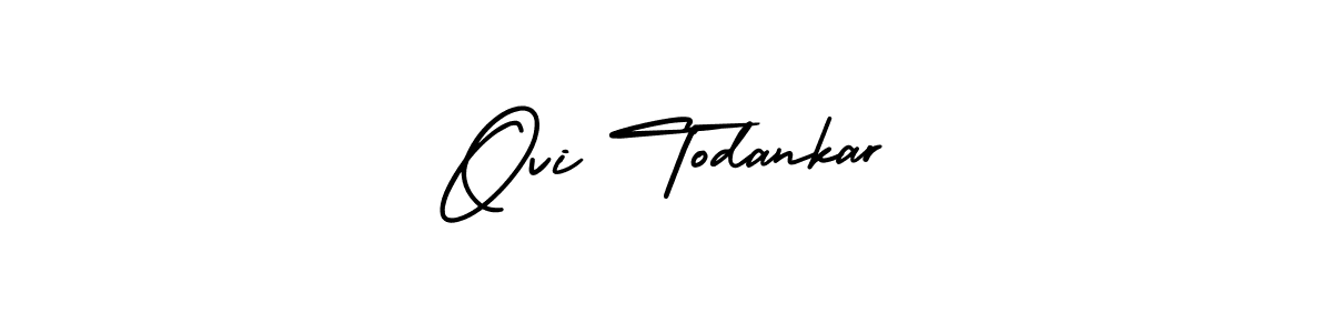Create a beautiful signature design for name Ovi Todankar. With this signature (AmerikaSignatureDemo-Regular) fonts, you can make a handwritten signature for free. Ovi Todankar signature style 3 images and pictures png