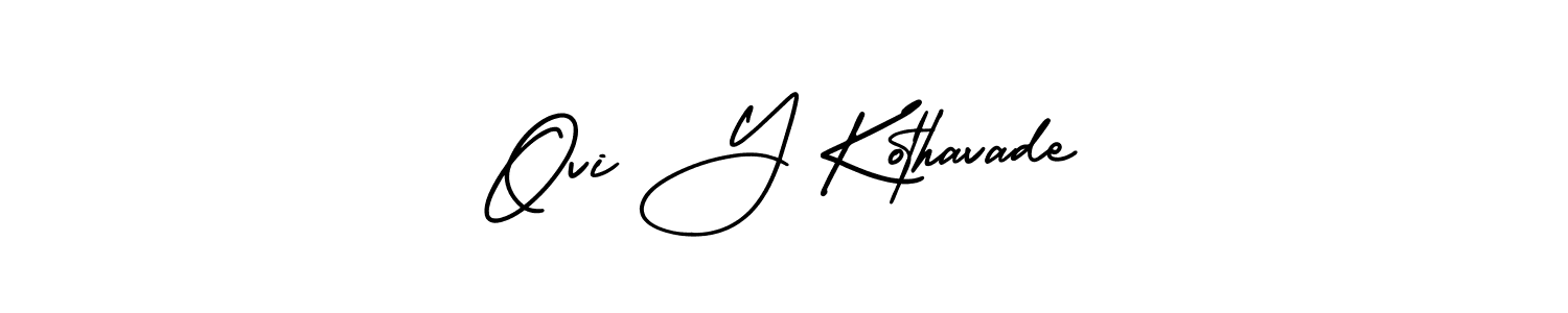 Use a signature maker to create a handwritten signature online. With this signature software, you can design (AmerikaSignatureDemo-Regular) your own signature for name Ovi Y Kothavade. Ovi Y Kothavade signature style 3 images and pictures png
