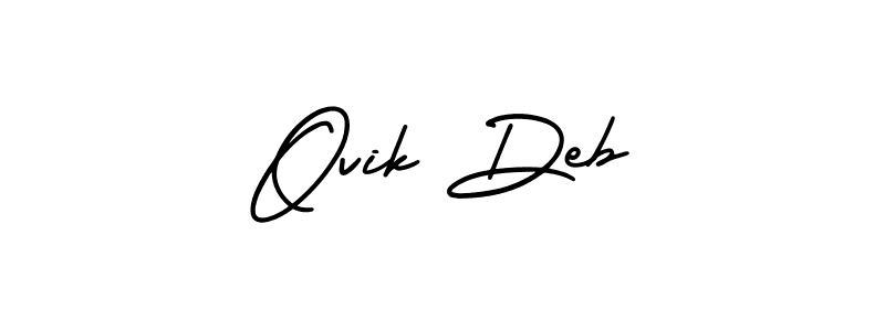 Create a beautiful signature design for name Ovik Deb. With this signature (AmerikaSignatureDemo-Regular) fonts, you can make a handwritten signature for free. Ovik Deb signature style 3 images and pictures png