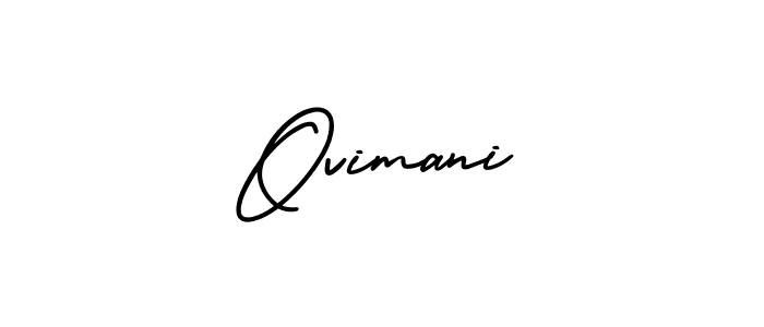 Use a signature maker to create a handwritten signature online. With this signature software, you can design (AmerikaSignatureDemo-Regular) your own signature for name Ovimani. Ovimani signature style 3 images and pictures png