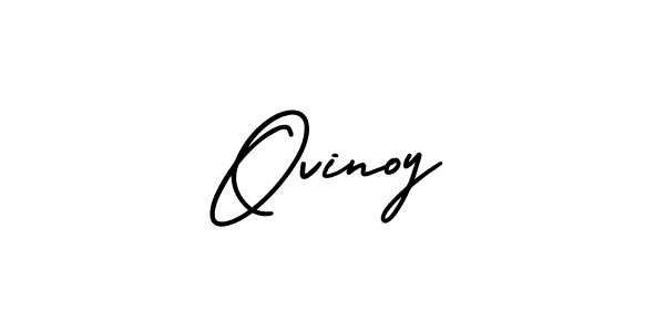 Make a beautiful signature design for name Ovinoy. With this signature (AmerikaSignatureDemo-Regular) style, you can create a handwritten signature for free. Ovinoy signature style 3 images and pictures png