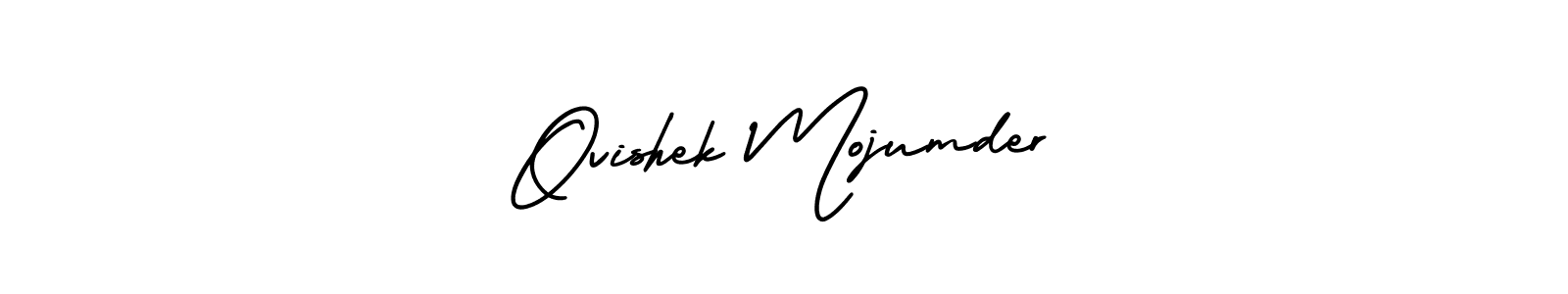 if you are searching for the best signature style for your name Ovishek Mojumder. so please give up your signature search. here we have designed multiple signature styles  using AmerikaSignatureDemo-Regular. Ovishek Mojumder signature style 3 images and pictures png