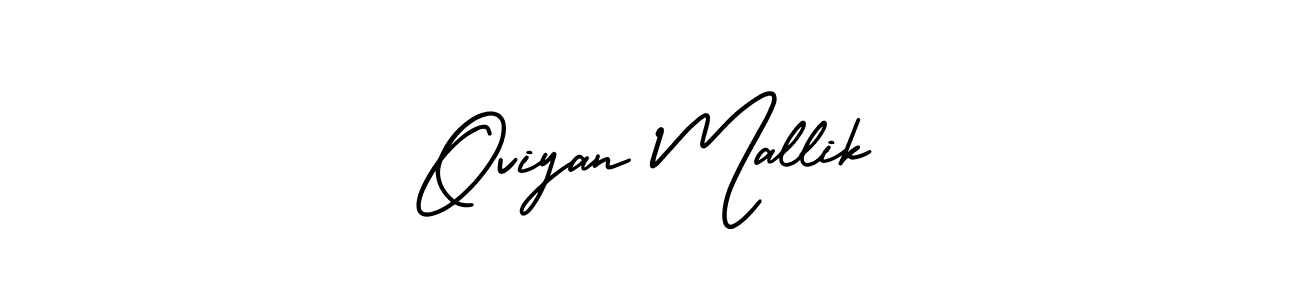 This is the best signature style for the Oviyan Mallik name. Also you like these signature font (AmerikaSignatureDemo-Regular). Mix name signature. Oviyan Mallik signature style 3 images and pictures png