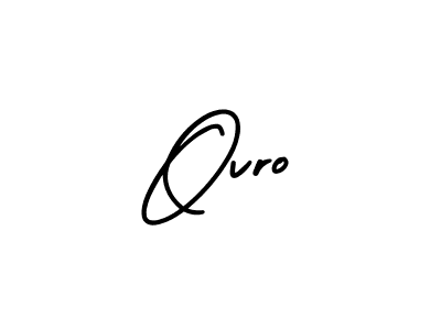 How to make Ovro name signature. Use AmerikaSignatureDemo-Regular style for creating short signs online. This is the latest handwritten sign. Ovro signature style 3 images and pictures png