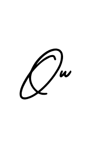 Use a signature maker to create a handwritten signature online. With this signature software, you can design (AmerikaSignatureDemo-Regular) your own signature for name Ow. Ow signature style 3 images and pictures png