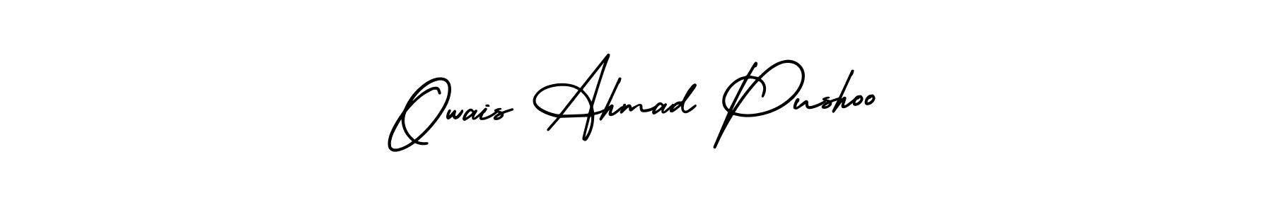 How to make Owais Ahmad Pushoo signature? AmerikaSignatureDemo-Regular is a professional autograph style. Create handwritten signature for Owais Ahmad Pushoo name. Owais Ahmad Pushoo signature style 3 images and pictures png