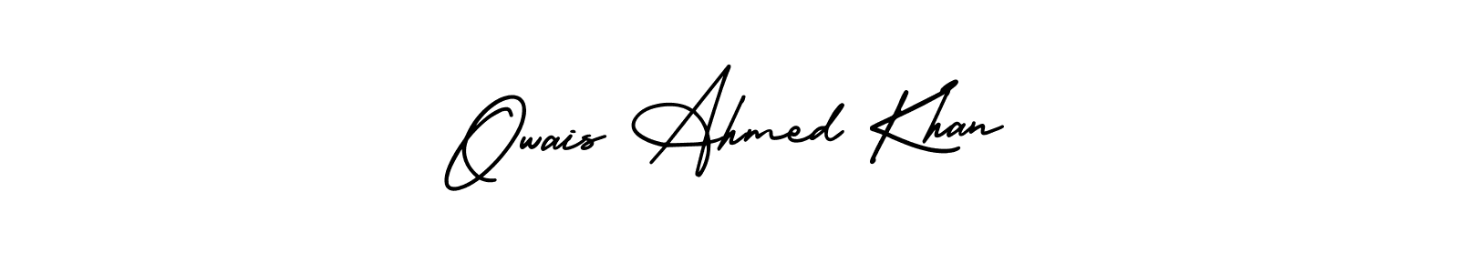 Owais Ahmed Khan stylish signature style. Best Handwritten Sign (AmerikaSignatureDemo-Regular) for my name. Handwritten Signature Collection Ideas for my name Owais Ahmed Khan. Owais Ahmed Khan signature style 3 images and pictures png