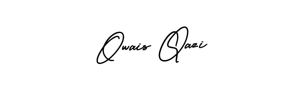 You should practise on your own different ways (AmerikaSignatureDemo-Regular) to write your name (Owais Qazi) in signature. don't let someone else do it for you. Owais Qazi signature style 3 images and pictures png