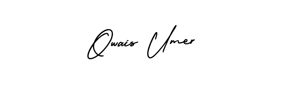 Make a beautiful signature design for name Owais Umer. With this signature (AmerikaSignatureDemo-Regular) style, you can create a handwritten signature for free. Owais Umer signature style 3 images and pictures png