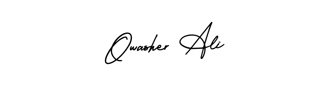 Similarly AmerikaSignatureDemo-Regular is the best handwritten signature design. Signature creator online .You can use it as an online autograph creator for name Owasher Ali. Owasher Ali signature style 3 images and pictures png