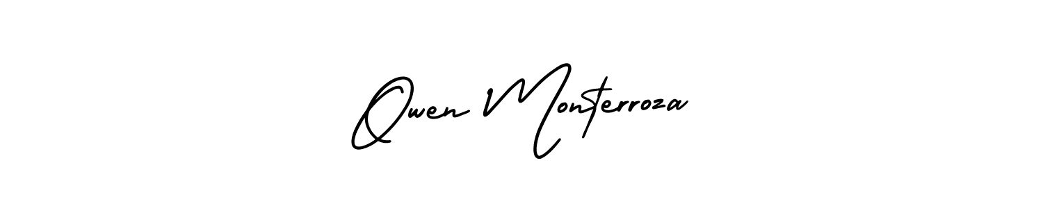 Also we have Owen Monterroza name is the best signature style. Create professional handwritten signature collection using AmerikaSignatureDemo-Regular autograph style. Owen Monterroza signature style 3 images and pictures png