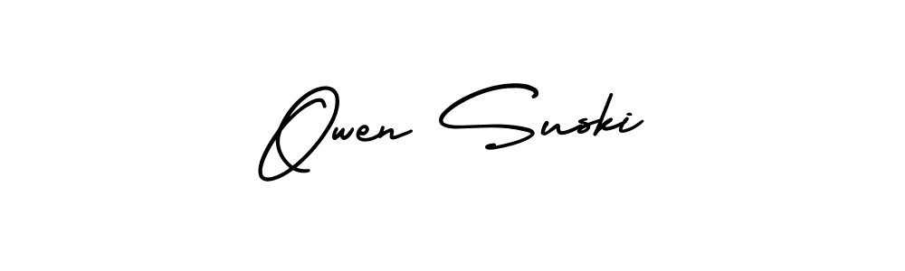 AmerikaSignatureDemo-Regular is a professional signature style that is perfect for those who want to add a touch of class to their signature. It is also a great choice for those who want to make their signature more unique. Get Owen Suski name to fancy signature for free. Owen Suski signature style 3 images and pictures png