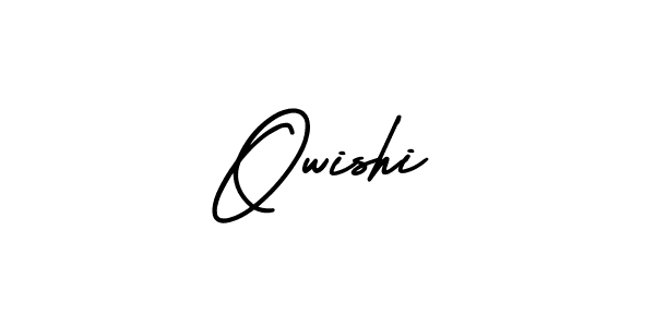 How to make Owishi name signature. Use AmerikaSignatureDemo-Regular style for creating short signs online. This is the latest handwritten sign. Owishi signature style 3 images and pictures png