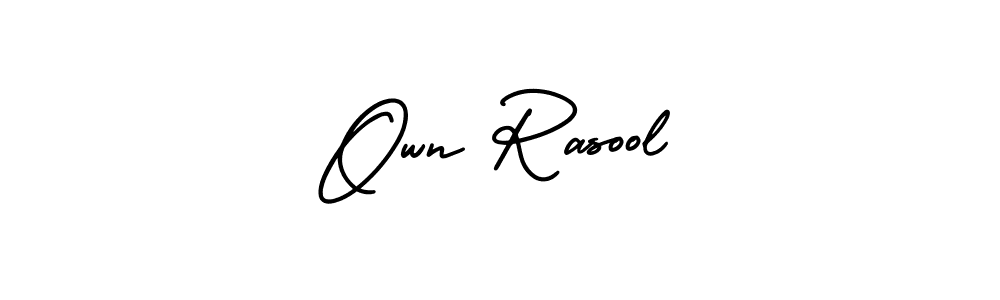 How to make Own Rasool signature? AmerikaSignatureDemo-Regular is a professional autograph style. Create handwritten signature for Own Rasool name. Own Rasool signature style 3 images and pictures png