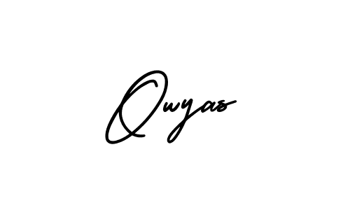 How to make Owyas name signature. Use AmerikaSignatureDemo-Regular style for creating short signs online. This is the latest handwritten sign. Owyas signature style 3 images and pictures png