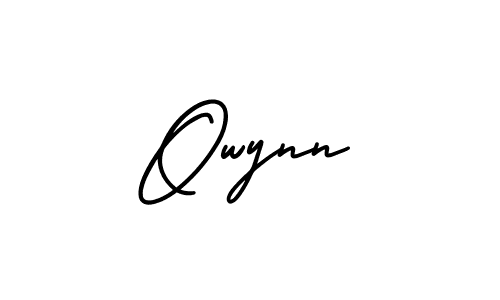 How to make Owynn name signature. Use AmerikaSignatureDemo-Regular style for creating short signs online. This is the latest handwritten sign. Owynn signature style 3 images and pictures png