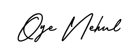 The AmerikaSignatureDemo-Regular font transforms the name Oye Nehul into an executive sign with sharp precision and distinguished character. Oye Nehul signature style 3 images and pictures png
