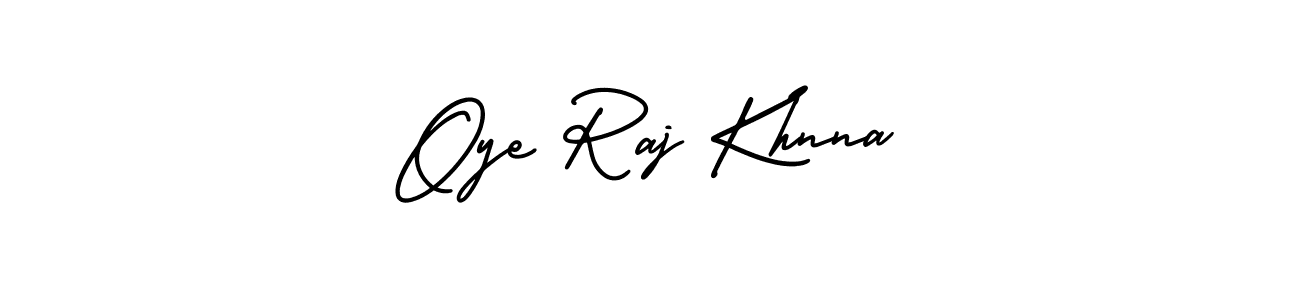 It looks lik you need a new signature style for name Oye Raj Khnna. Design unique handwritten (AmerikaSignatureDemo-Regular) signature with our free signature maker in just a few clicks. Oye Raj Khnna signature style 3 images and pictures png