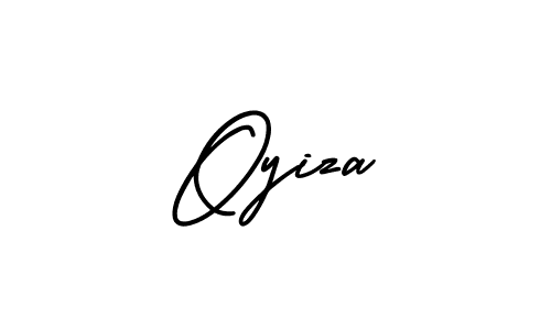 How to make Oyiza signature? AmerikaSignatureDemo-Regular is a professional autograph style. Create handwritten signature for Oyiza name. Oyiza signature style 3 images and pictures png