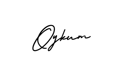 Oykum stylish signature style. Best Handwritten Sign (AmerikaSignatureDemo-Regular) for my name. Handwritten Signature Collection Ideas for my name Oykum. Oykum signature style 3 images and pictures png