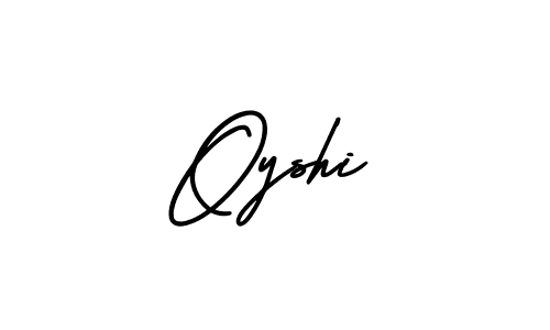 The best way (AmerikaSignatureDemo-Regular) to make a short signature is to pick only two or three words in your name. The name Oyshi include a total of six letters. For converting this name. Oyshi signature style 3 images and pictures png