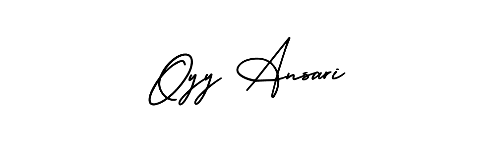 Make a short Oyy Ansari signature style. Manage your documents anywhere anytime using AmerikaSignatureDemo-Regular. Create and add eSignatures, submit forms, share and send files easily. Oyy Ansari signature style 3 images and pictures png