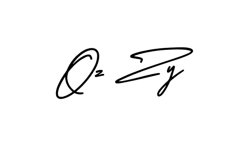 AmerikaSignatureDemo-Regular is a professional signature style that is perfect for those who want to add a touch of class to their signature. It is also a great choice for those who want to make their signature more unique. Get Oz Zy name to fancy signature for free. Oz Zy signature style 3 images and pictures png