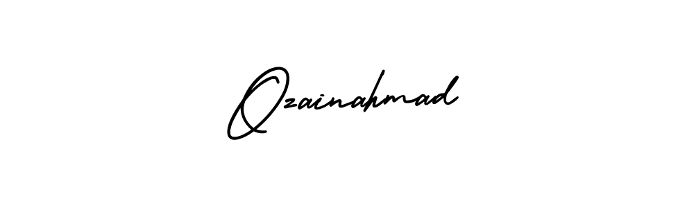 Ozainahmad stylish signature style. Best Handwritten Sign (AmerikaSignatureDemo-Regular) for my name. Handwritten Signature Collection Ideas for my name Ozainahmad. Ozainahmad signature style 3 images and pictures png