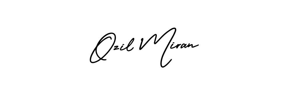 if you are searching for the best signature style for your name Ozil Miran. so please give up your signature search. here we have designed multiple signature styles  using AmerikaSignatureDemo-Regular. Ozil Miran signature style 3 images and pictures png