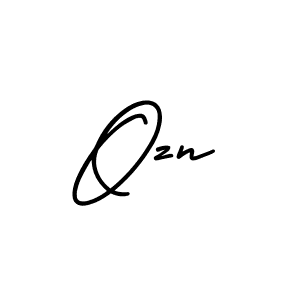 How to make Ozn name signature. Use AmerikaSignatureDemo-Regular style for creating short signs online. This is the latest handwritten sign. Ozn signature style 3 images and pictures png