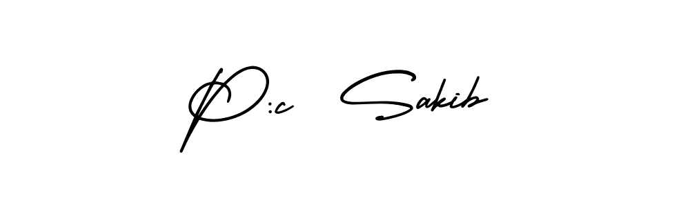 Make a short P:c  Sakib signature style. Manage your documents anywhere anytime using AmerikaSignatureDemo-Regular. Create and add eSignatures, submit forms, share and send files easily. P:c  Sakib signature style 3 images and pictures png