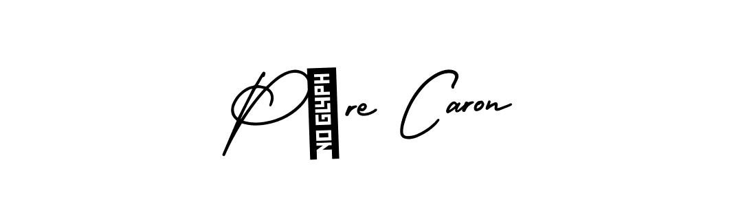 How to make Père Caron name signature. Use AmerikaSignatureDemo-Regular style for creating short signs online. This is the latest handwritten sign. Père Caron signature style 3 images and pictures png