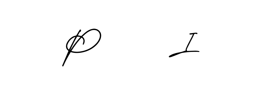 How to make P       I name signature. Use AmerikaSignatureDemo-Regular style for creating short signs online. This is the latest handwritten sign. P       I signature style 3 images and pictures png