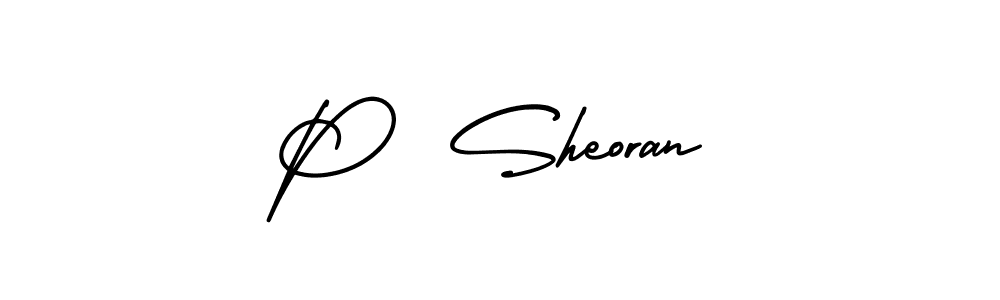 Create a beautiful signature design for name P  Sheoran. With this signature (AmerikaSignatureDemo-Regular) fonts, you can make a handwritten signature for free. P  Sheoran signature style 3 images and pictures png