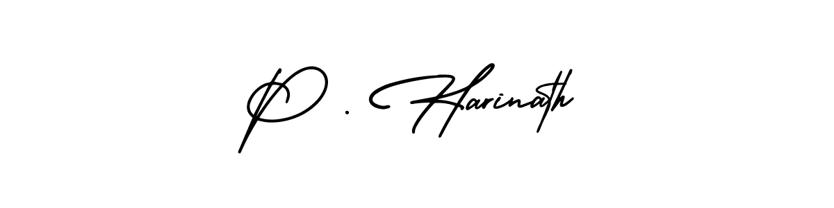 Design your own signature with our free online signature maker. With this signature software, you can create a handwritten (AmerikaSignatureDemo-Regular) signature for name P . Harinath. P . Harinath signature style 3 images and pictures png