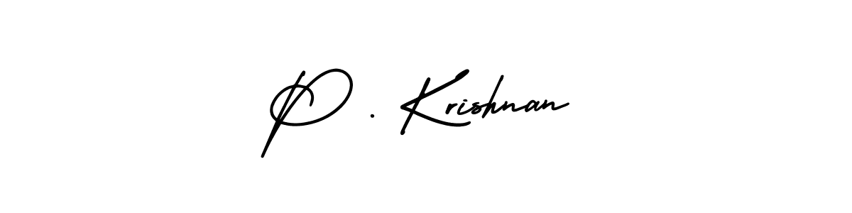 This is the best signature style for the P . Krishnan name. Also you like these signature font (AmerikaSignatureDemo-Regular). Mix name signature. P . Krishnan signature style 3 images and pictures png