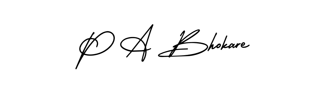 Similarly AmerikaSignatureDemo-Regular is the best handwritten signature design. Signature creator online .You can use it as an online autograph creator for name P A Bhokare. P A Bhokare signature style 3 images and pictures png