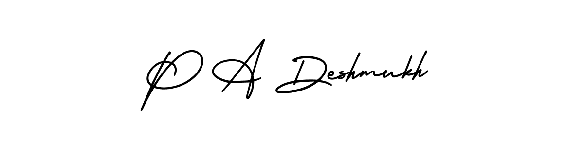 if you are searching for the best signature style for your name P A Deshmukh. so please give up your signature search. here we have designed multiple signature styles  using AmerikaSignatureDemo-Regular. P A Deshmukh signature style 3 images and pictures png