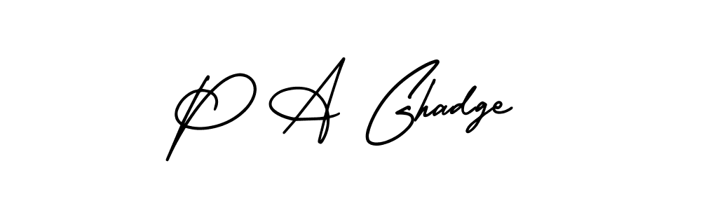 Similarly AmerikaSignatureDemo-Regular is the best handwritten signature design. Signature creator online .You can use it as an online autograph creator for name P A Ghadge. P A Ghadge signature style 3 images and pictures png