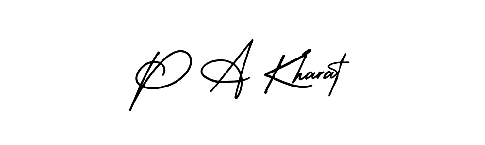 Create a beautiful signature design for name P A Kharat. With this signature (AmerikaSignatureDemo-Regular) fonts, you can make a handwritten signature for free. P A Kharat signature style 3 images and pictures png